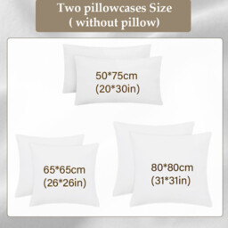LeBonsoir White Duvet Cover Set，200x200cm/50x75cmx2 Soft Double Brushed Bedding Set， with Zip， 3 Pieces， Includes 1 Duvet Cover & 2 Pillowcases，NO Comforter - thumbnail 4