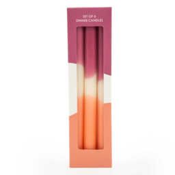 Candlelight Taper Candles Ombre Pink 6pcs - thumbnail 2