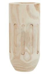 Fifty Five South Vase Arlo Engraved Wooden Natural - thumbnail 1