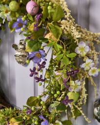 WeRChristmas Spring Door Wreath with Artificial Flowers & Eggs, Purple, 28 inches - thumbnail 5