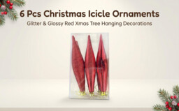 JU7CER Six 14cm diamond shaped Christmas tree decorations. Suitable for Christmas decoration, can decorate Christmas balls - thumbnail 2