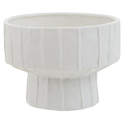 Interiors by Premier Vase Fara White Wide - thumbnail 1