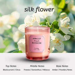 Zooly Amber Time Scented Candle - Silk Flower (Pink), 100G, 1PC - thumbnail 4