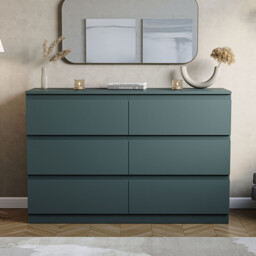 Vida Designs Drawer Chest Denver 6 Drawers Green - thumbnail 7