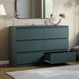 Vida Designs Drawer Chest Denver 6 Drawers Green - thumbnail 2