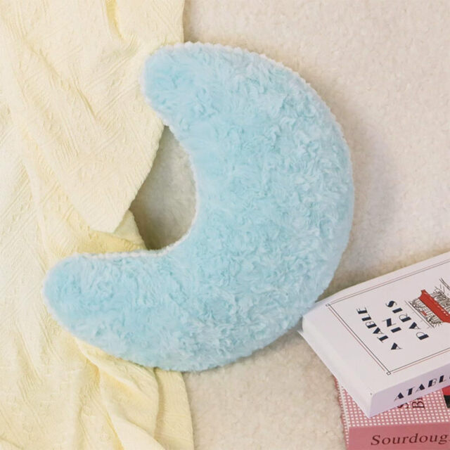Cute Plush Pillow for Couch Bed Sofa Soft Half Moon Star Pillow with Room Decor for Bedroom Living Room Dorm Birthday Party Favors,moon - image 1