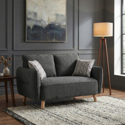Sofa Georgia 2 Seater Dark Grey - thumbnail 1