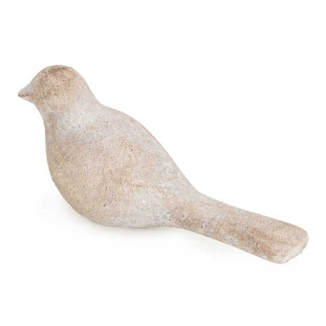 Candlelight Ornament Bird Left Washed Grey - image 1
