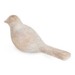 Candlelight Ornament Bird Left Washed Grey - thumbnail 1