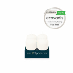 Spaas Pillar Candle Unscented White D:5xH:8cm 4Pcs - thumbnail 3