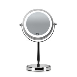 Croydex LED Makeup Mirror with 3x Magnification and Rotating Face - White - thumbnail 3