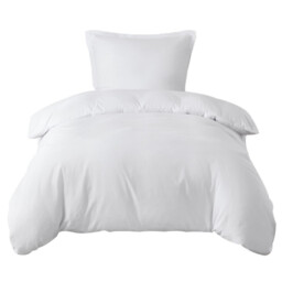 LeBonsoir White Bedding Duvet Cover Set，135x200cm/50x75cmx1 Breathable Durable Soft Comfy， with Zip， 2 Pieces， Includes 1 Duvet Cover & 2 Pillowcases，NO Comforter - thumbnail 6