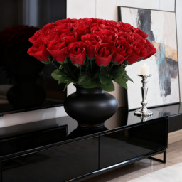 20Pcs 14in/36cm Home Placement of Single Artificial Roses, Flower Arrangement, Fake Flowers, Artificial Bouquets, Artificial Silk Flowers, Artificial Flowers(red) - thumbnail 3