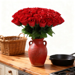 20Pcs 14in/36cm Home Placement of Single Artificial Roses, Flower Arrangement, Fake Flowers, Artificial Bouquets, Artificial Silk Flowers, Artificial Flowers(red) - thumbnail 2