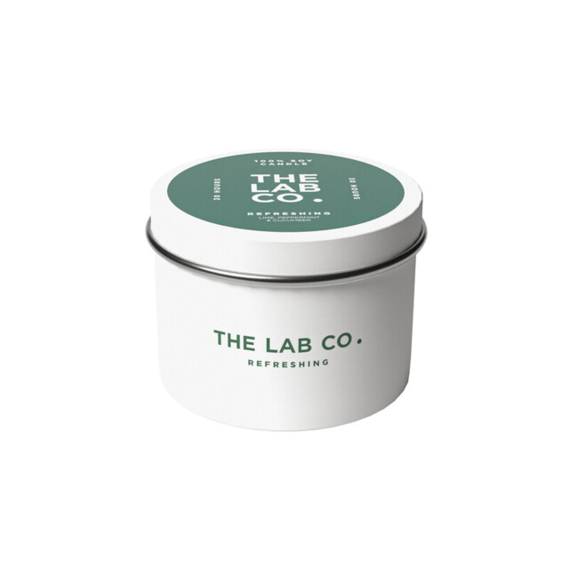 The Lab Co. Luxury Scented Candle - 30hrs Burn Time - Refreshing Fragrance with Lime, Peppermint and Cucumber - 100% Vegan Soy Wax - 180g wax weight - image 1