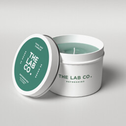The Lab Co. Luxury Scented Candle - 30hrs Burn Time - Refreshing Fragrance with Lime, Peppermint and Cucumber - 100% Vegan Soy Wax - 180g wax weight - thumbnail 3