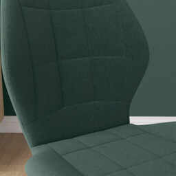 Homcom Dining Chairs, Checked Soft-Touch Fabric, Green, 4 Pcs - thumbnail 4