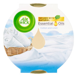 Air Wick Essential Oils Candle Cotton and Linen 105g - thumbnail 3