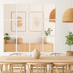 Harbour Housewares Self Adhesive Rectangular Wall Mirror Tiles with Adhesive Pads - 30 x 40cm Pack of 12 - thumbnail 5