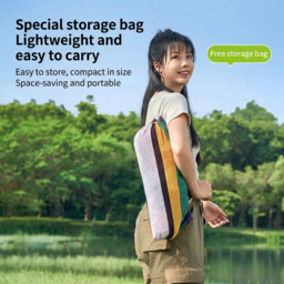 ochama x J.ZAO Double Rainbow Camping Hammock, 200×150cm, Load Capacity 150kg, Wooden Spreader Bars, Metal Buckles, Breathable Canvas Fabric, with 1 Storage Bag & 2 Straps - thumbnail 6