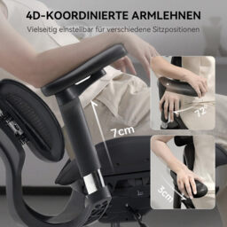 Sihoo Dora S100 Black Frame Black Mesh Ergonomic Office Chair - thumbnail 2