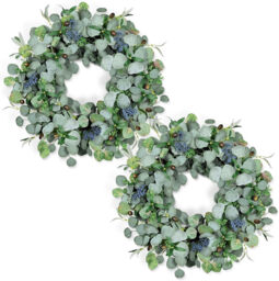 DDHS 24inch Olive Eucalyptus Wreath-1pcs
