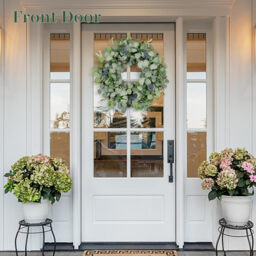 DDHS 24inch olive eucalyptus wreath-1pcs - thumbnail 5