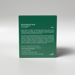 The Lab Co. Luxury Scented Candle - Ceramic Jar - 45hrs Burn Time - Refreshing Fragrance with Lime, Peppermint and Cucumber - 100% Vegan Soy Wax - 280g wax weight - thumbnail 3