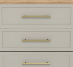 Galano Cleverton 4-Drawer Chest – Storage Cabinet & Closet Organizer for Bedroom, Hallway & Entryway (Light Grey/Oak) - thumbnail 4
