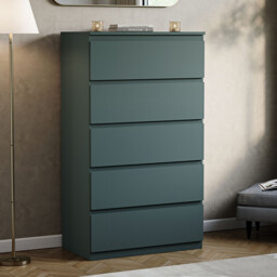 Vida Designs Drawer Chest Denver 5 Drawers Green - thumbnail 1
