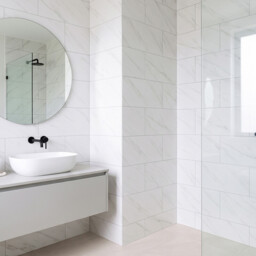 LIVINGANDHOME 10 Pcs Waterproof Marble Wall Tile Stickers, White