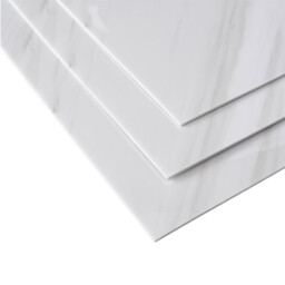 LIVINGANDHOME 10 Pcs Waterproof Marble Wall Tile Stickers, White - thumbnail 6