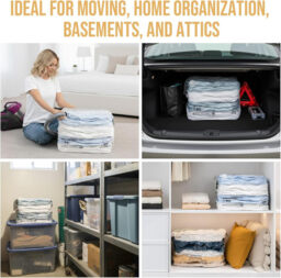 TAILI 6 Pack Vacuum Storage Bags, Jumbo Cube (31x40x15 Inch), Extra Large Vacuum Seal Bags for Comforters, Blankets, Bedding, Clothes, Closet Organization Space Saving, Clear - thumbnail 3