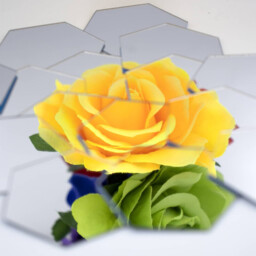 12pcs PVC mirror-finish hexagonal stickers, can be spliced ​​together, artistic decoration.20*23cm - thumbnail 3