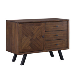 Sideboard Nevada Parquet Walnut/Black Large - thumbnail 5