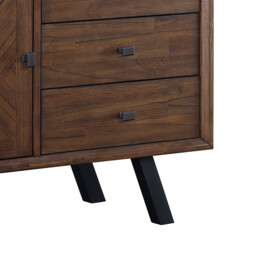 Sideboard Nevada Parquet Walnut/Black Large - thumbnail 6