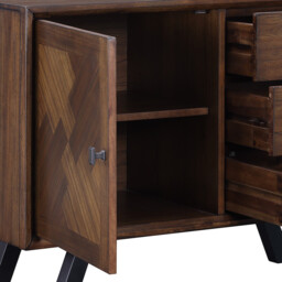 Sideboard Nevada Parquet Walnut/Black Large - thumbnail 7