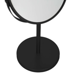 Harbour Housewares Pedestal Mirror - 2x Magnifying - Dual Sided - 18.5 x 34.5cm - Black - thumbnail 2