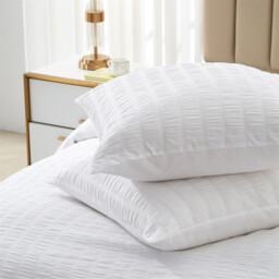 Meeallhome  Seersucker Duvet Cover Set 260*220cm/60*80cm*2  White - thumbnail 4