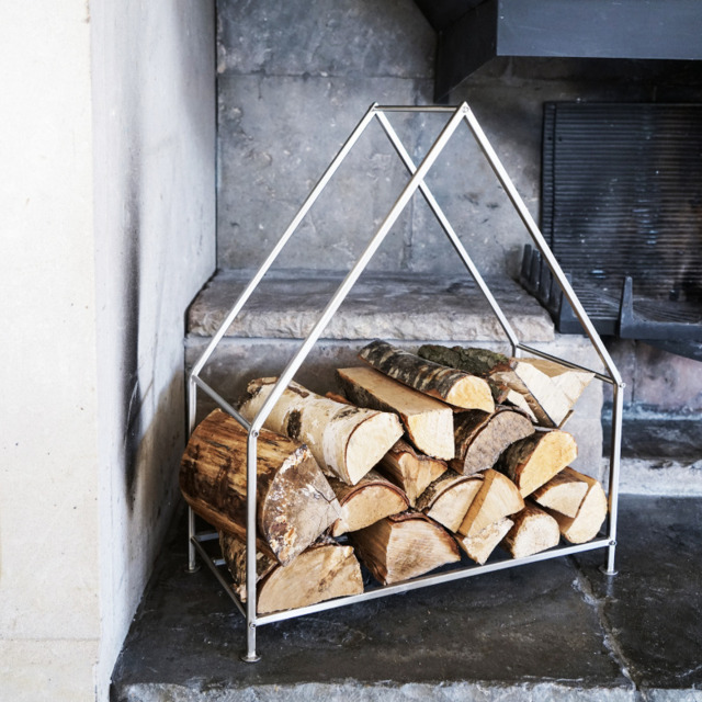 Pewter house Log Holder 65cm - image 1