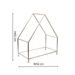Pewter house Log Holder 65cm - thumbnail 2