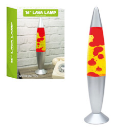 GLOBAL GIZMOS Lava Lamp Rocket Red/Yellow/Silver - thumbnail 4