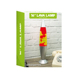 GLOBAL GIZMOS Lava Lamp Rocket Red/Yellow/Silver - thumbnail 2