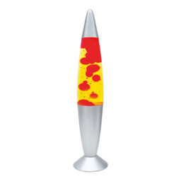 GLOBAL GIZMOS Lava Lamp Rocket Red/Yellow/Silver - thumbnail 3