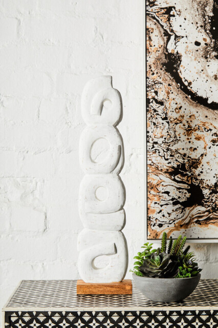 Fifty Five South Sculpture Fidel Rustic Rings White - image 1