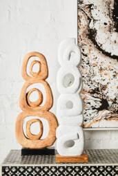 Fifty Five South Sculpture Fidel Rustic Rings White - thumbnail 5
