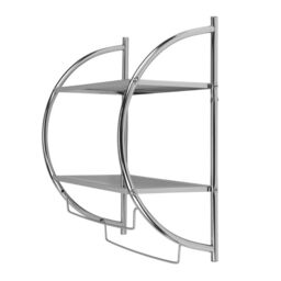 Croydex Curved Shelving Unit & Towel Rack - thumbnail 4