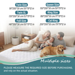 LeBonsoir Protectors Toppers， Bedding Quilted Microfibre Mattress Topper and Mattress Protector with Stretch Surround Height up to 30 cm，machine-washable， Fitted Sheet， White， 135 x 200cm - thumbnail 7