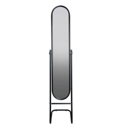 Harbour Housewares Full-Length Round Freestanding Mirror 153m x 30cm - Black - thumbnail 6