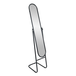 Harbour Housewares Full-Length Round Freestanding Mirror 153m x 30cm - Black - thumbnail 3